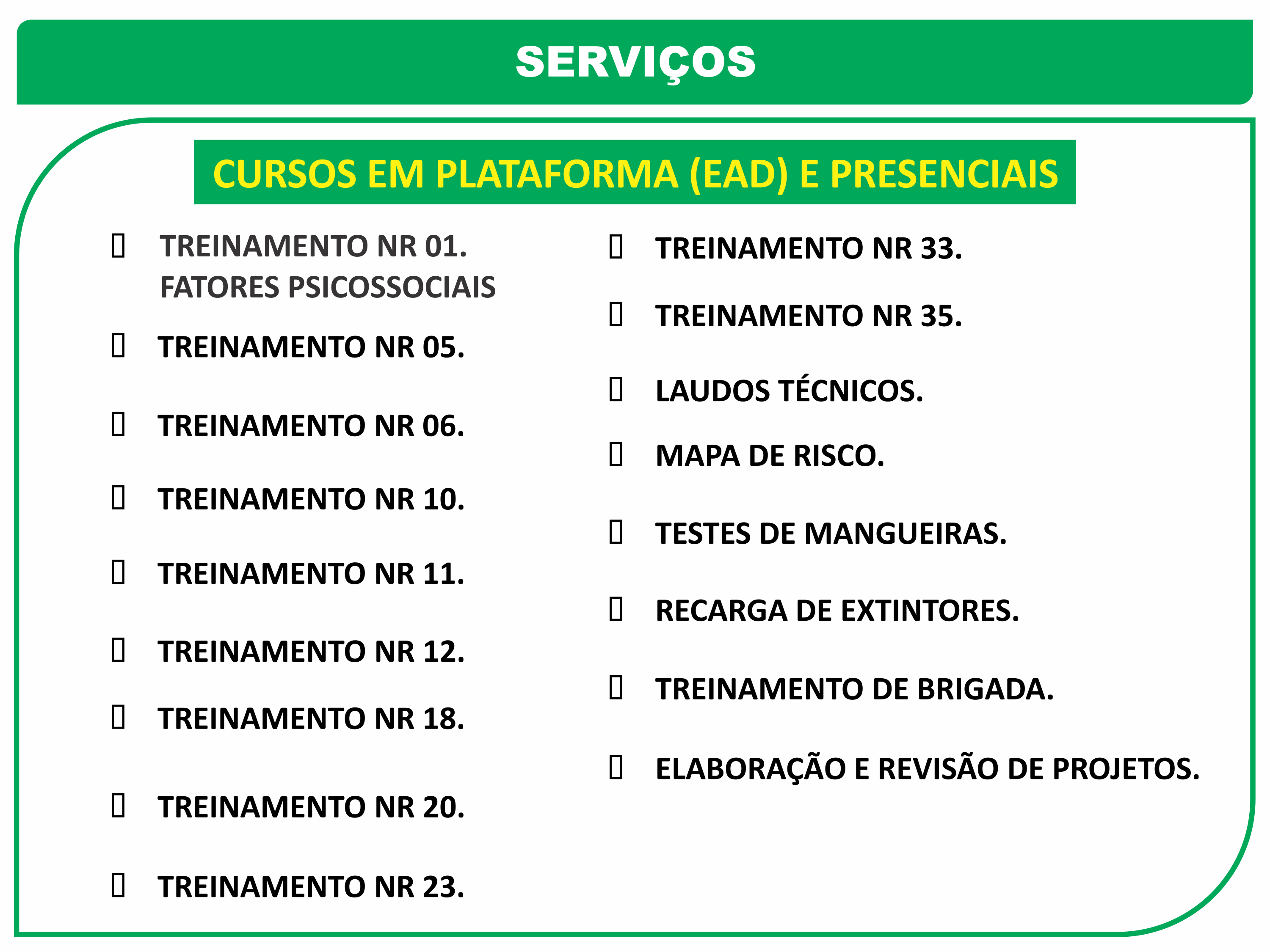Recarga e manutenção